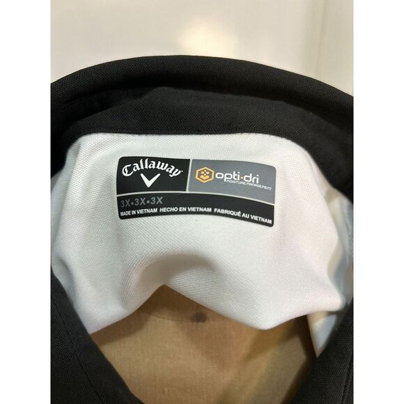 Callaway Polo Opti-Dri Black & Blue spot pattern Golf Shirt XXXL 3XL - Picture 4 of 4